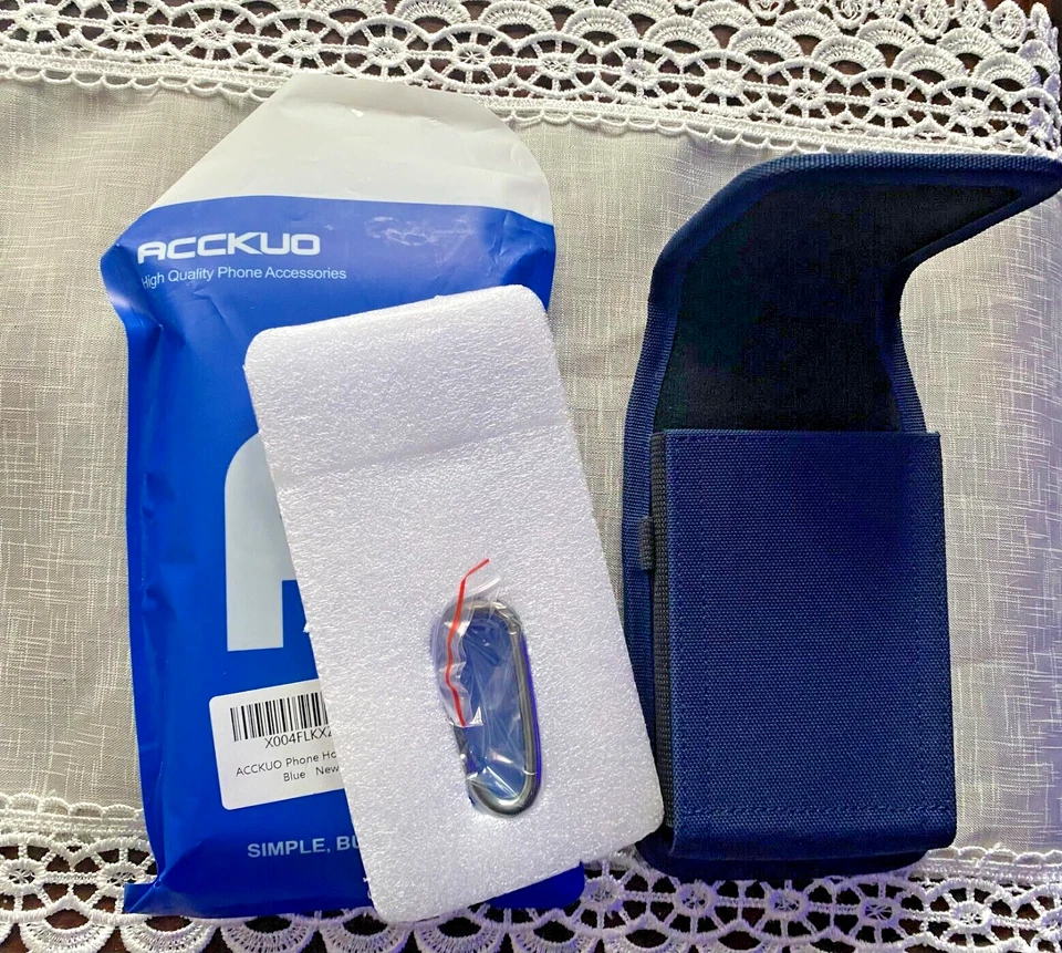 NEW Phone Holster for belt w/metal clip blue Medium for iphone/samsung galaxy - Image 4 of 4