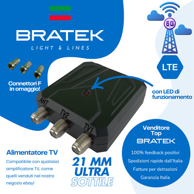 Alimentation Antenne TV Pour Amplificateur Numérique Terrestre 2 Sorties 12V Fin