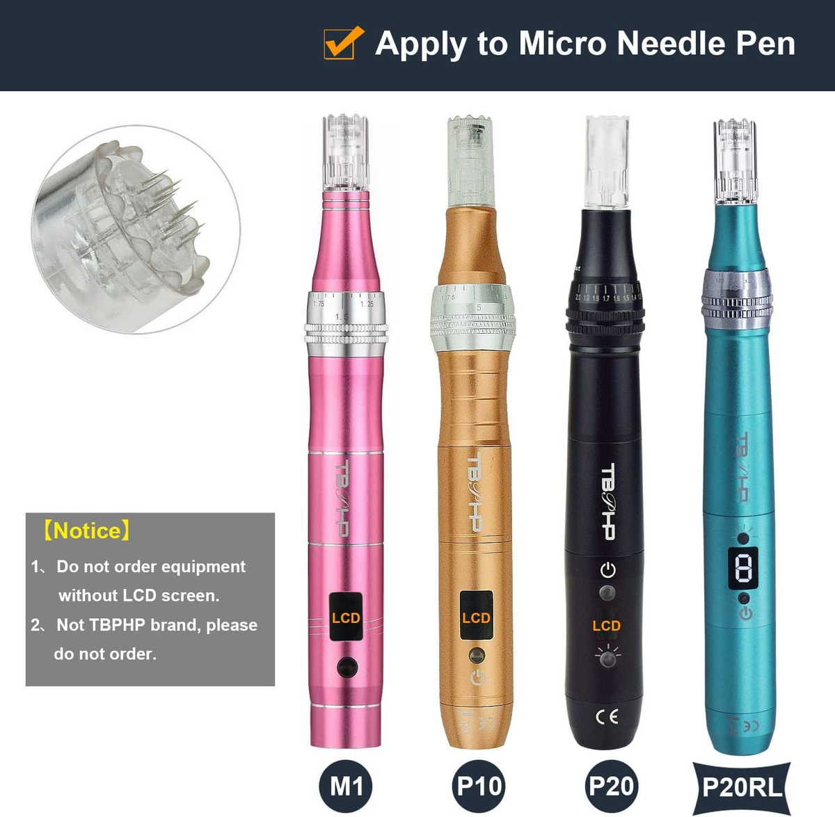 TBPHP Derma Pen Screw Needle Cartridge 12Pin for M1/P10/P20/P20RL(10 Pcs  12Tips)