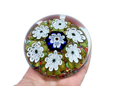 Murano Millefiori Briefbeschwerer Vintage Venedig Italien Toso Moretti unsigniert 2