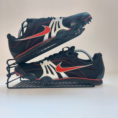 Herren Nike Rival D Plus III - Leichtathletik - schwarz/rot/silber - UK-Größe 11,5