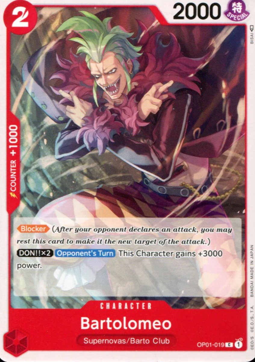 Bartolomeo - OP01-019 - Common - English - One Piece TCG OP-01 | eBay