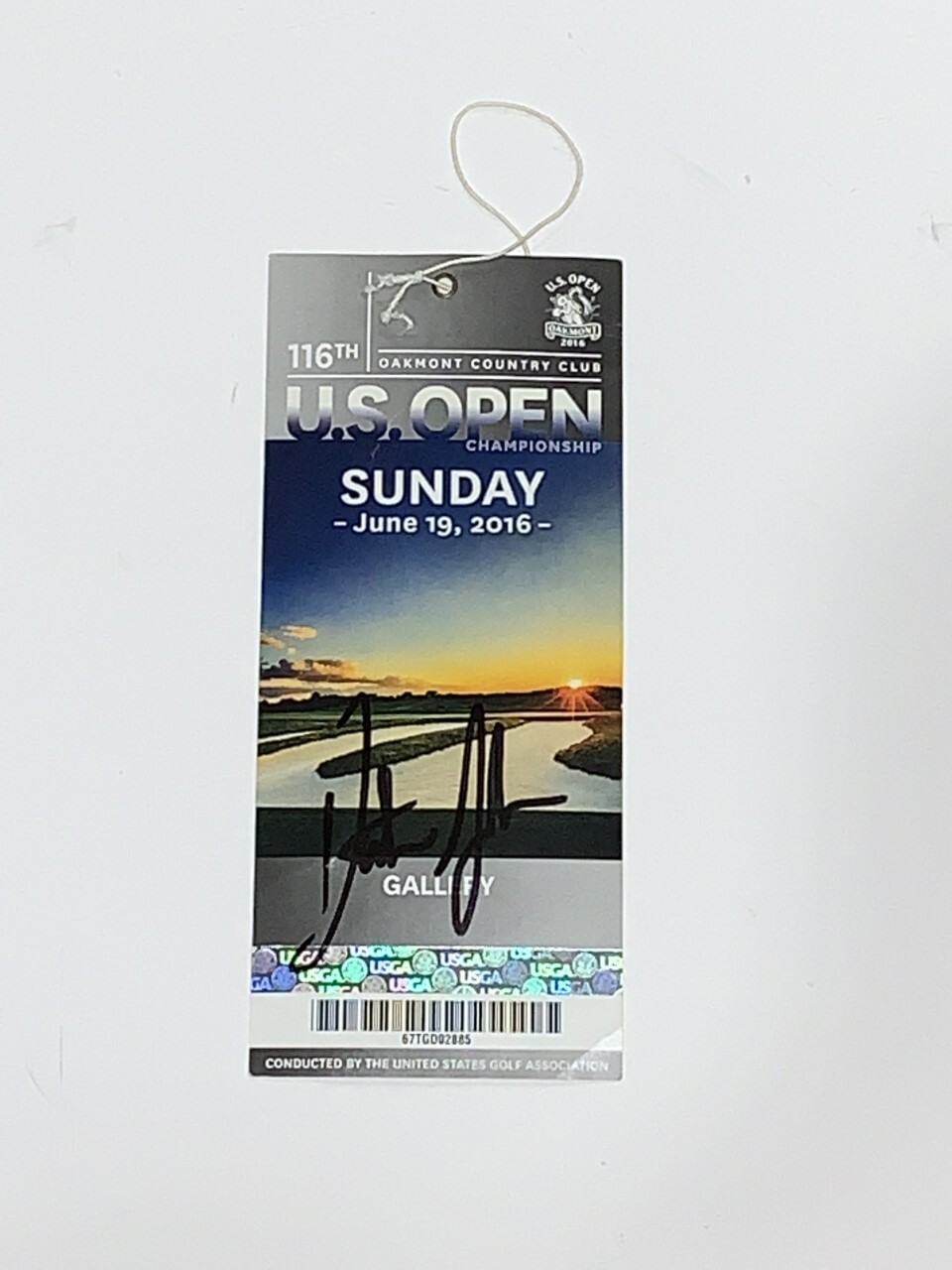 Dustin Johnson Autographed Signed 2016 US OPEN SUNDAY FINAL ROUND TICKET STUB U.S. JSA COA 