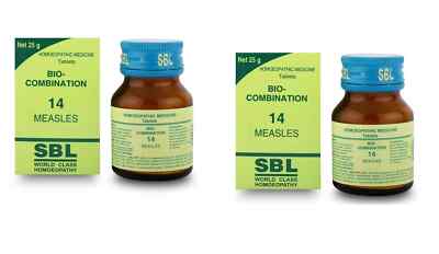 SBL Bio-Combination 14 Tablets (Pack of 2) for Measles Symptoms Relief -2029