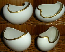 2 antike formschöne Porzellan Vasen mit Goldrand Creidlitz Bavaria 