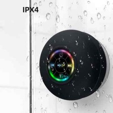 Waterproof Bluetooth Wireless Shower Speaker Bathroom Speaker LED Light Portable