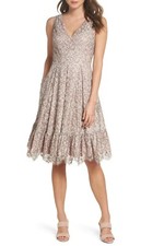 Eliza J  Lace Fit & Flare Dress ( Size 8 )