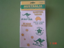Australia Temporary Tattoos  New Unused Sealed in Pack Sold as Per Scans 