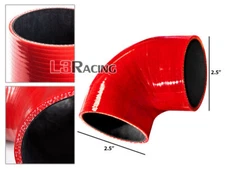 RED Elbow 2.5" 63mm 4-ply Silicone Coupler Hose Turbo Intake Intercooler SB SC