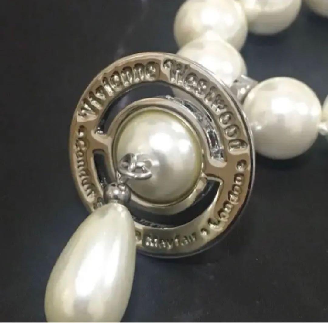 kentako.keitai 　VivienneWestwood パール Vivienne Westwood Necklace 3-strand Pearl Drop Silver w