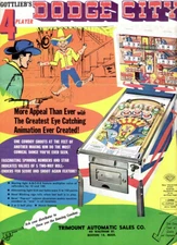 Wow! Original 1965 Gottlieb Dodge City pinball flyer/brochure! Rare! Free Ship!