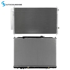 Cooling Radiator And A/C Condenser For 2007-2010 2011 2012 2013 Acura MDX 3.7L
