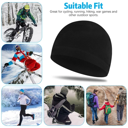 3Pcs Military Tactical Skull Cap Winter Warm Fleece Windproof Ski Beanie Hats - Picture 7 of 9