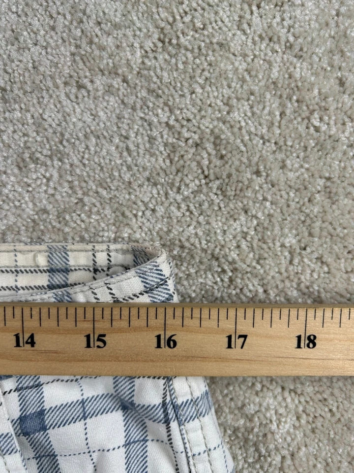 Pantalones Cortos Carga Urban Pipeline Up 32 Algodón Pesados Grunge Caminata Gorpcore Azul Cuadros Foto 3 de 4