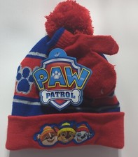 Paw Patrol Nickelodeon Spinmaster Toddlers Hat And Glove Set Multicolor One Size