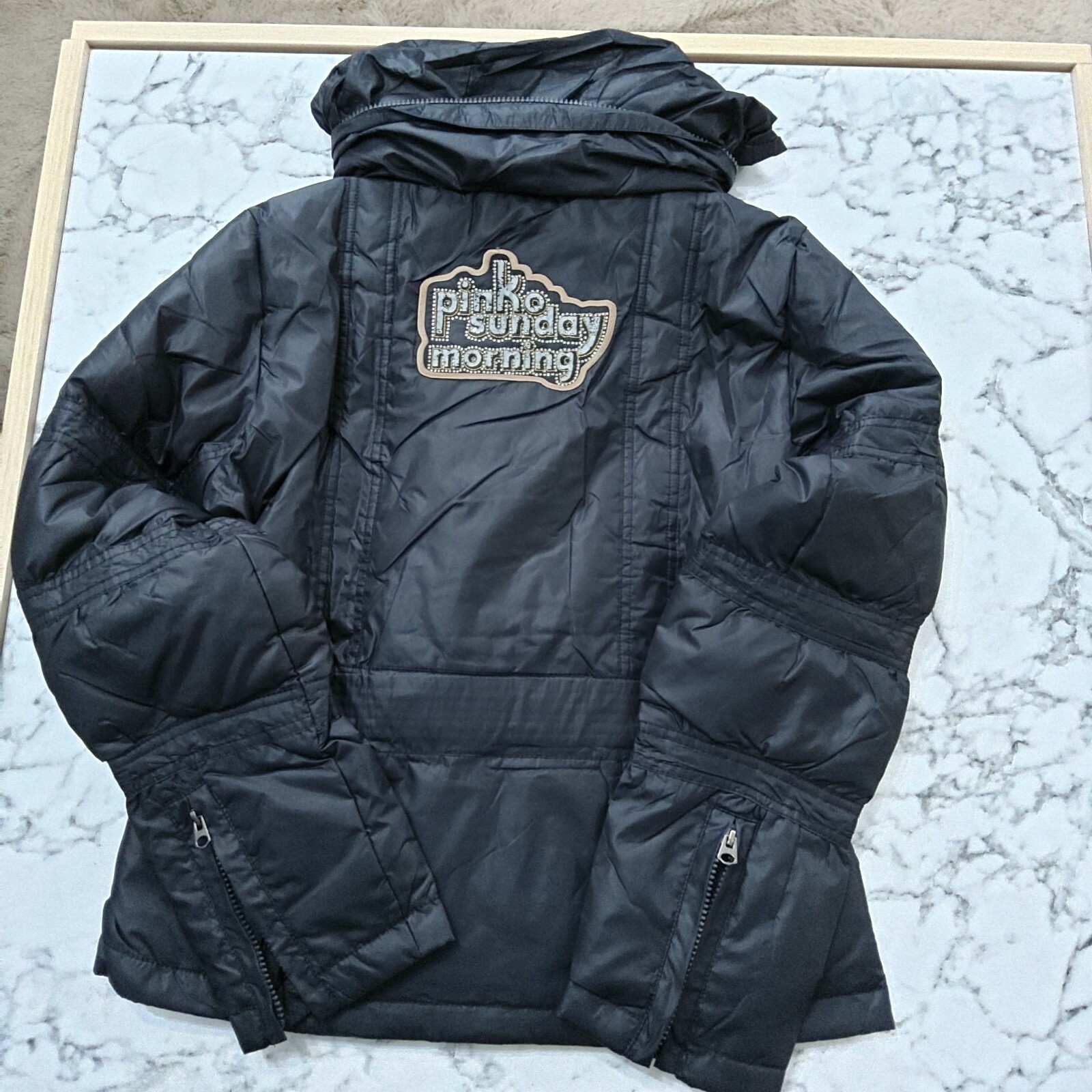 black puffer jacket size 10