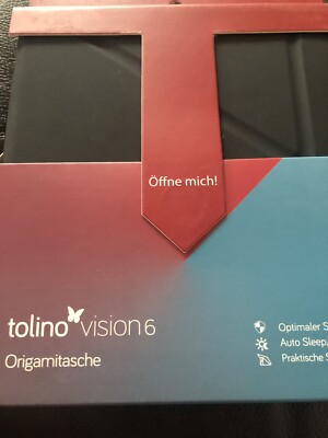 Tolino Vision  6 Origamitasche Schwarz
