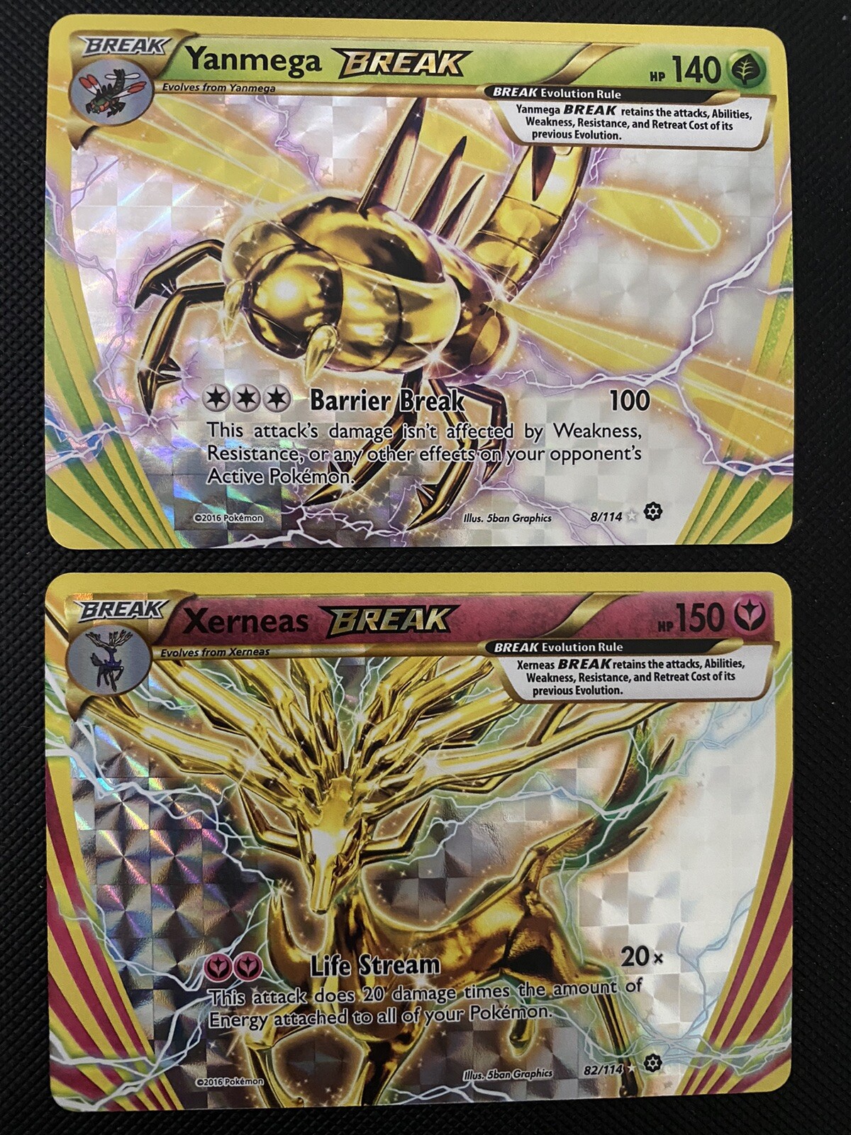 Xerneas 82/114 Yanmega 8/114 Break Rare Pokemon XY Steam Siege Cards MINT |  eBay