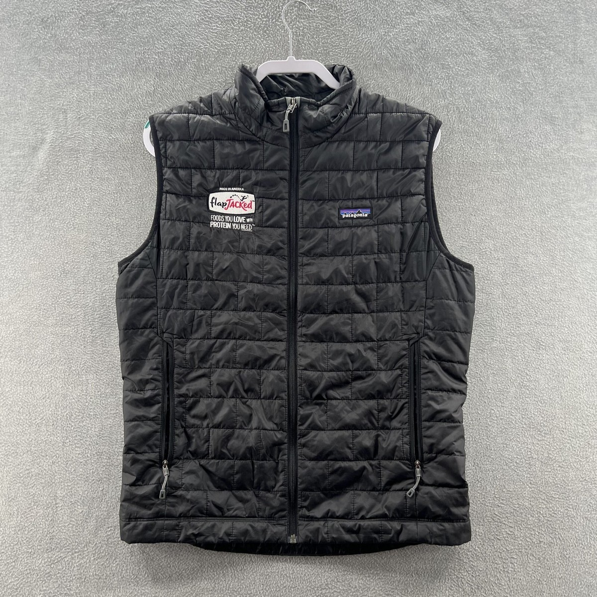 patagonia mens size m black nano puffer vest full zip