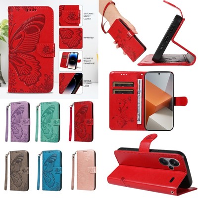 PU Leather Wallet Case Card Stand Phone Cover For Xiaomi Redmi Note 13 Pro Plus