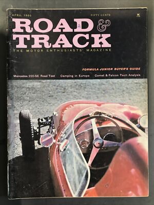 ROAD AND TRACK MAGAZINE-APRIL 1960-MERCEDES 220-SE ROAD TEST-COMET AND FALCON