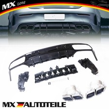Für C-Klasse W205 AMG Coupé 2015-2021 C63 Heckstoßstange Diffusor Auspuff Tipps