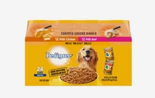 Chopped Ground Dinner Wet Dog Food Variety Pack, Low Fat, 13.2 Oz Cans (24 Pack)