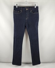 Betabrand Jeans Womens 28 Blue Straight Leg Denim (28x30} W0426-IN Made in USA