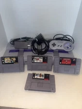 2 Super Nintendo Consoles With One Remote And 4 Games 