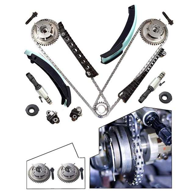 For 0408 Ford F150 Lincoln 5.4L Triton Timing Chain Kit+Cam Phasers