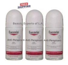 3 PACK  Eucerin Anti-Transpirant 48H Deodorant 50ml / 1.7oz Unisex