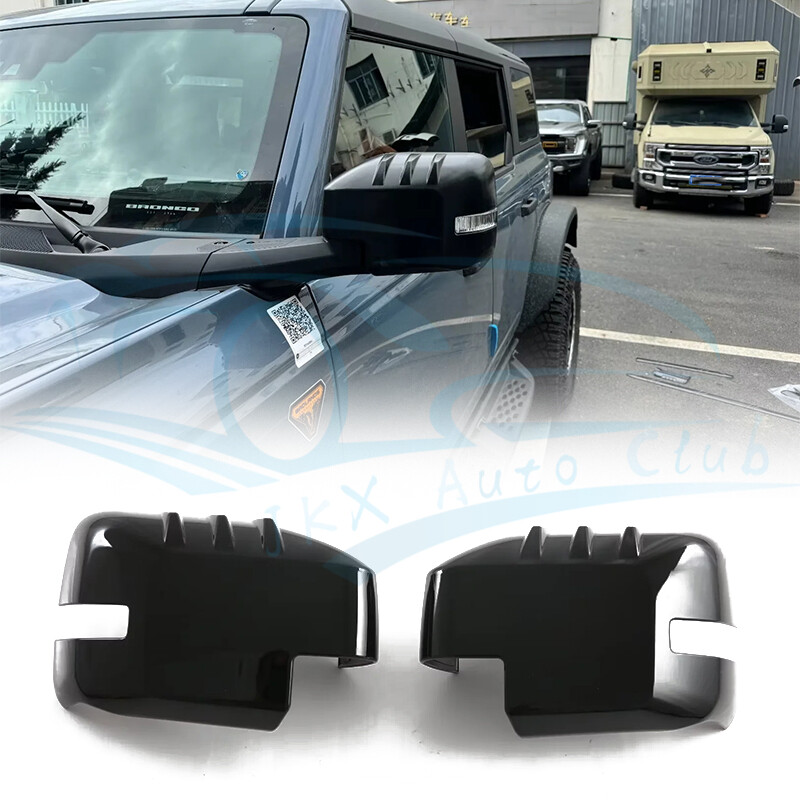 Gloss Black Door Side Mirror Covers Trim Accessories x For Ford Bronco 2023-2025
