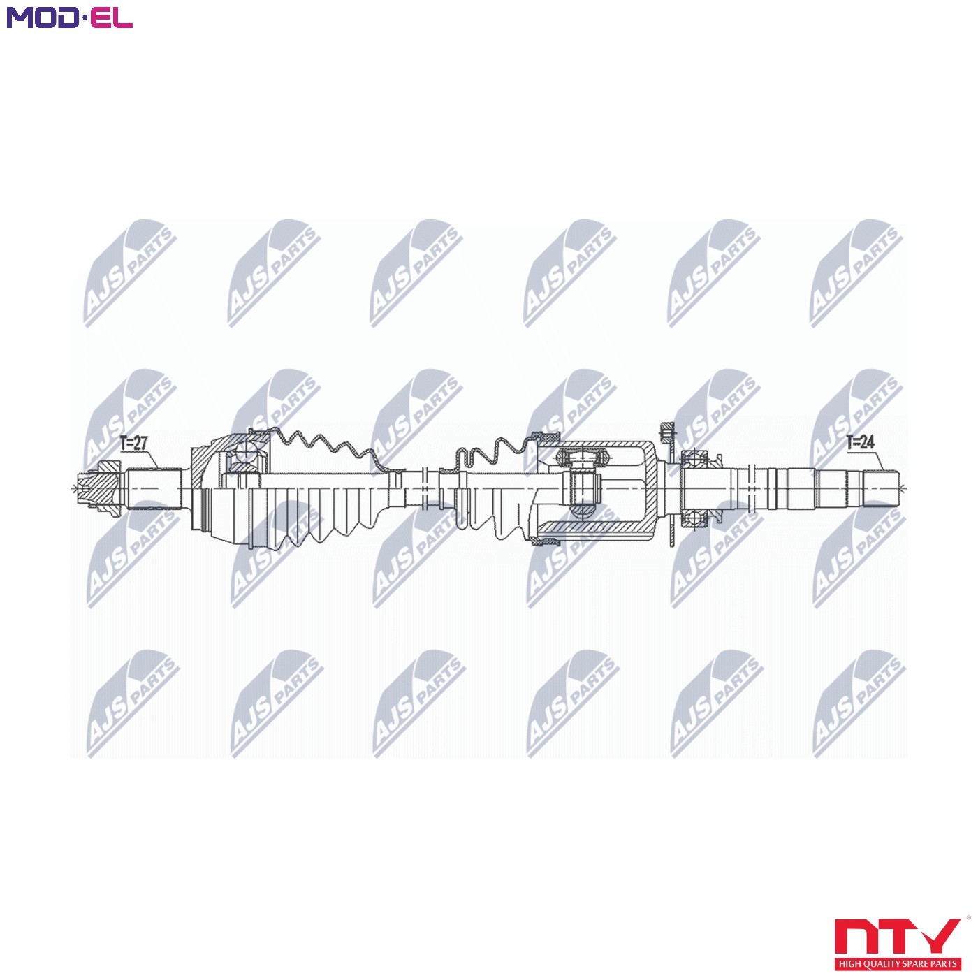 DRIVE SHAFT NPW-FT-041 FOR FIAT 55263842/60384/80444 1.6L 4cyl 500X
