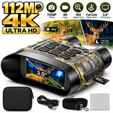 4K Full Color Night Vision Goggles 112MP 18XZoom Infrared Vision Binoculars 64G