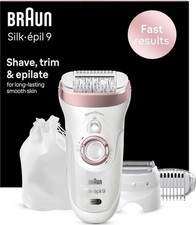 Image of Braun Silk-épil 9 Epilator, With Shaver & Trimmer Head, +3 Extras And Pouch9-720