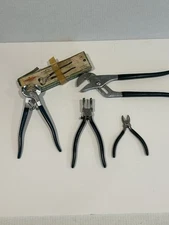 Vintage Diamond Calk & Horseshoe Co. Pliers Lot Diamalloy Tools 4 Pcs. USA