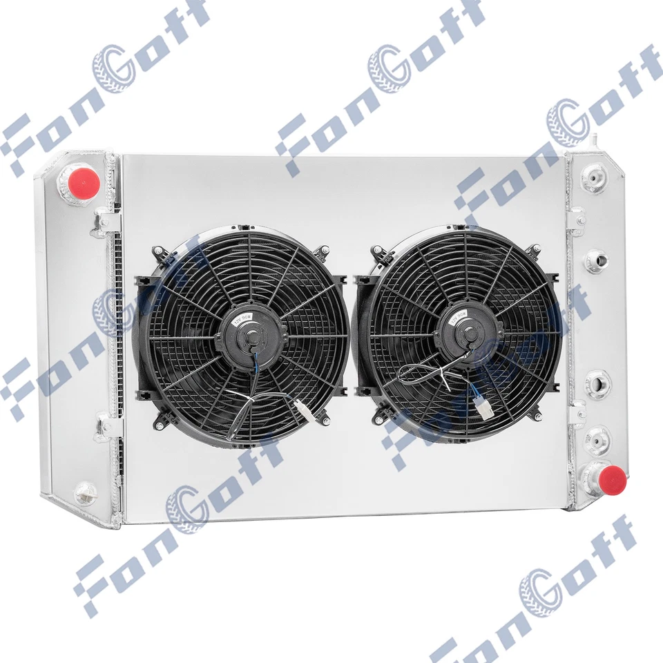4 Row Radiator Shroud Fan Fit 1991-2002 Chevy C60 Kodiak GMC C5000 C6000 Topkick Foto 3 de 4