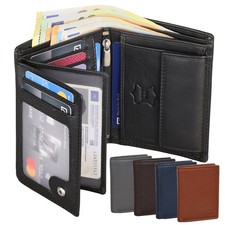 Leder Geldbörse Herren Portemonnaie RFID Hoc...