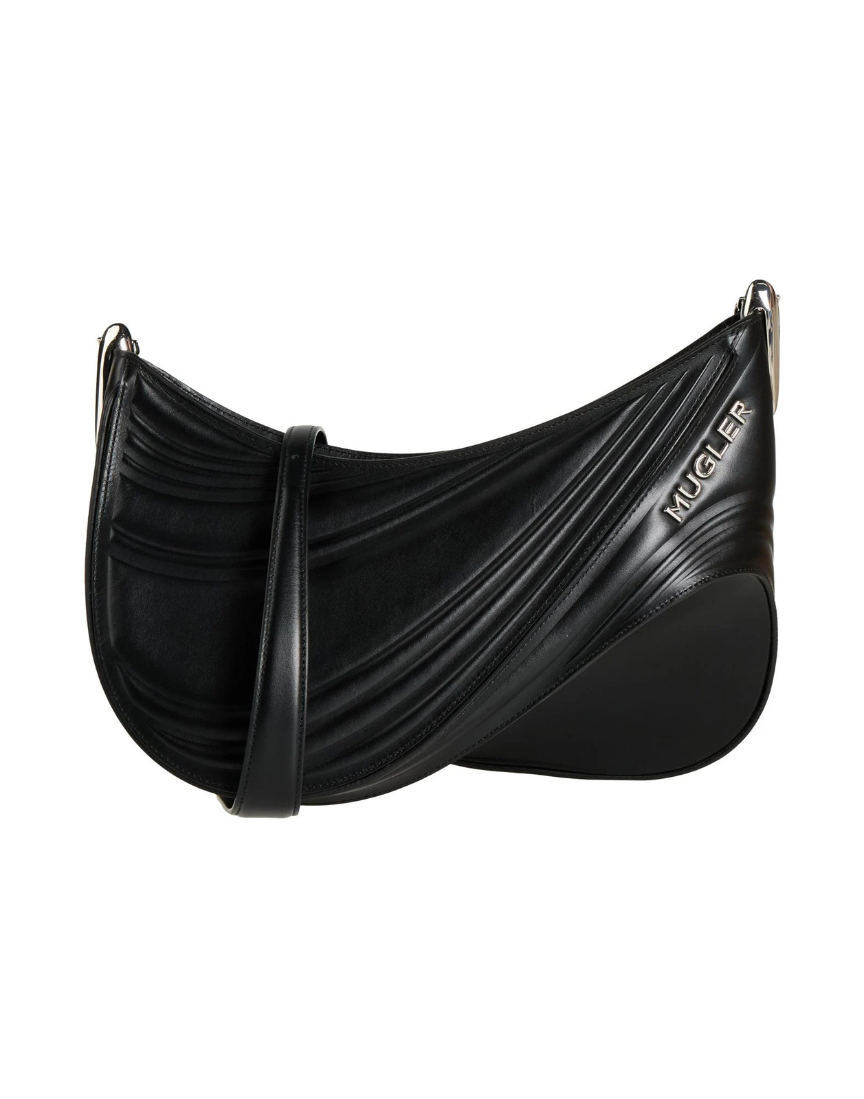 Mugler - Women - Leather Hobo bag - Black 300490₽