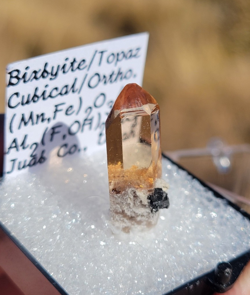 Topaz Crystal with Bixbyite from the Thomas Range in Juab County, Utah