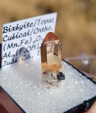 Topaz Crystal with Bixbyite from the Thomas Range in Juab County, Utah