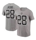 NEW Men’s Nike NFL Las Vegas Raiders #28 Josh Jacobs Jersey Shirt Grey Size Med — photo 3