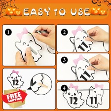 Halloween Ghost 1st Birthday Photo Banner, Milestone Garland