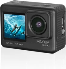 Minolta MNX5K1 5K Ultra HD, 24 MP Action Camera Kit, Waterproof Case- Bundle Kit