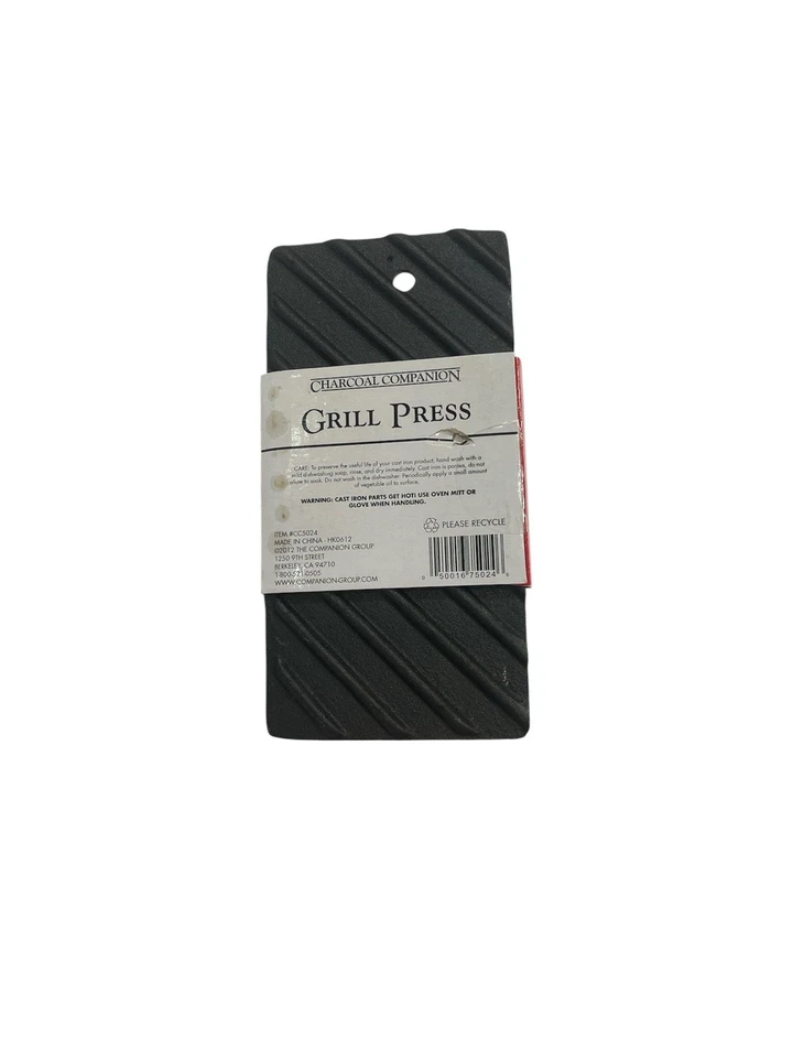 Charcoal Companion铸铁8-3/4英寸4-1/2英寸长方形烧烤机 — 第 2/2 张图片