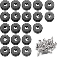 1" Rubber Feet for Cutting Board Feet with Stainless Screws,20 Pack