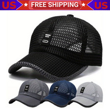Men's Breathable Mesh Baseball Cap Summer Outdoor Hat Trucker Cap Gym Fun Gift.