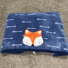 Walmart Parents Choice Blue Orange Fox Arrows Baby Blanket Lovey Security