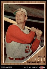 1962 Topps #148 Wally Post Green Tint Reds RARE VARIATION 5 - EX
