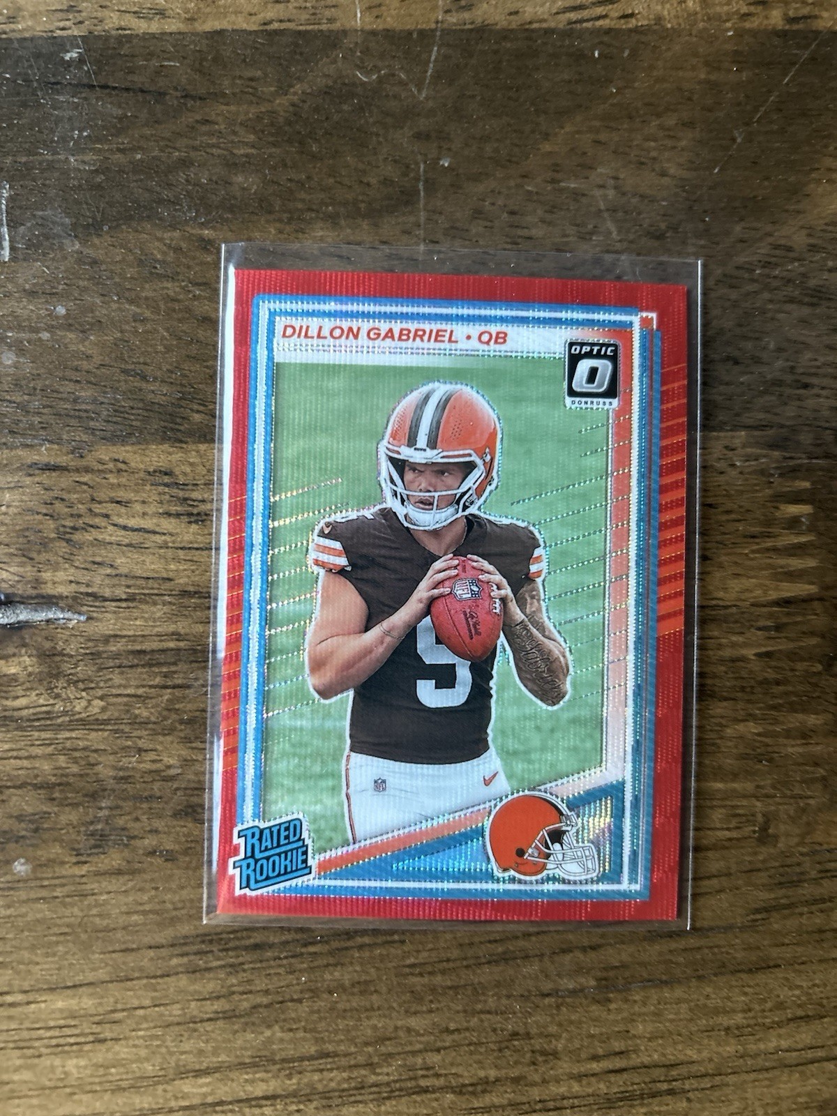 2025 Donruss Dillon Gabriel Rated Rookie Red Wave Optic Preview RC #316 Browns